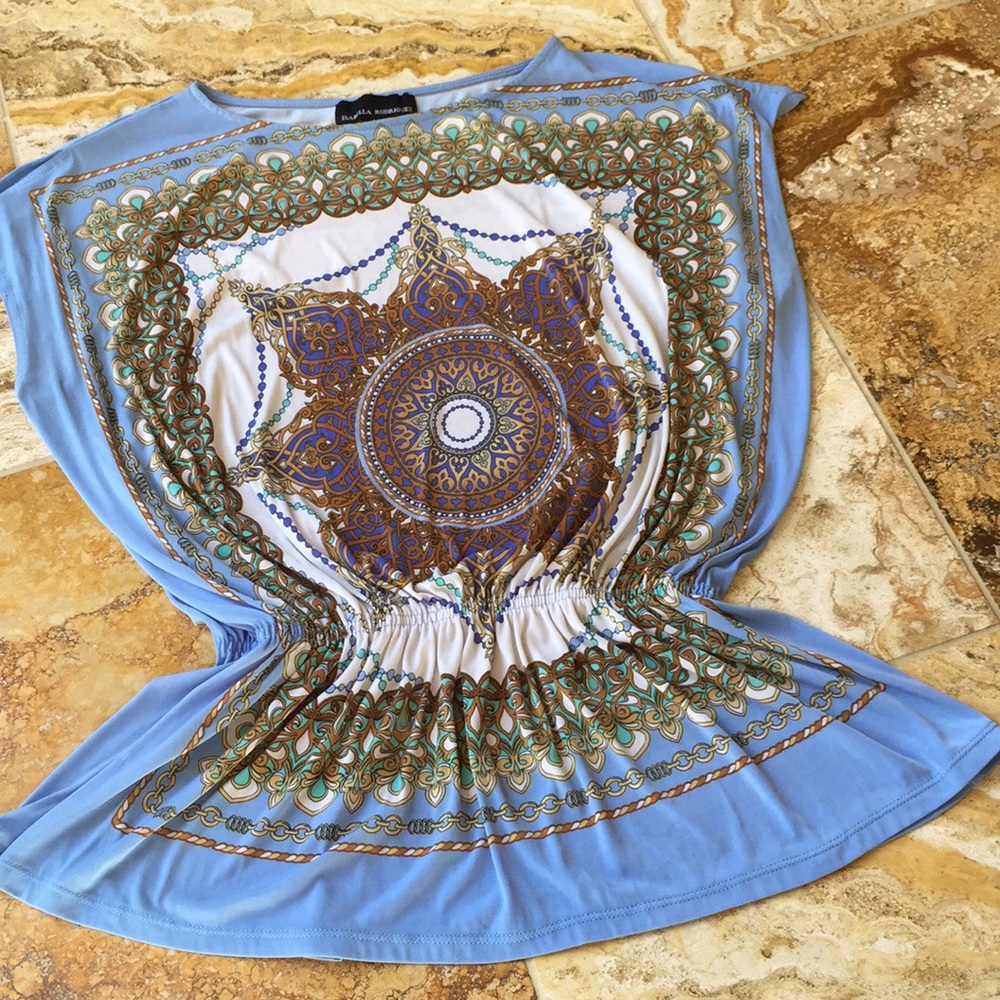 Isabella Rodriguez print/elastic waistband/stretch